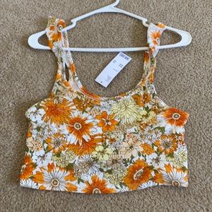 Urban outfitters floral tank top large NWT